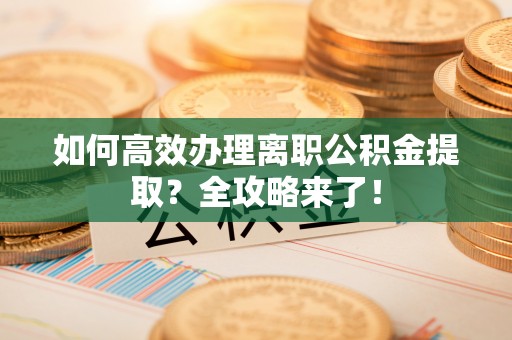 陕西如何高效办理离职公积金提取？全攻略来了！